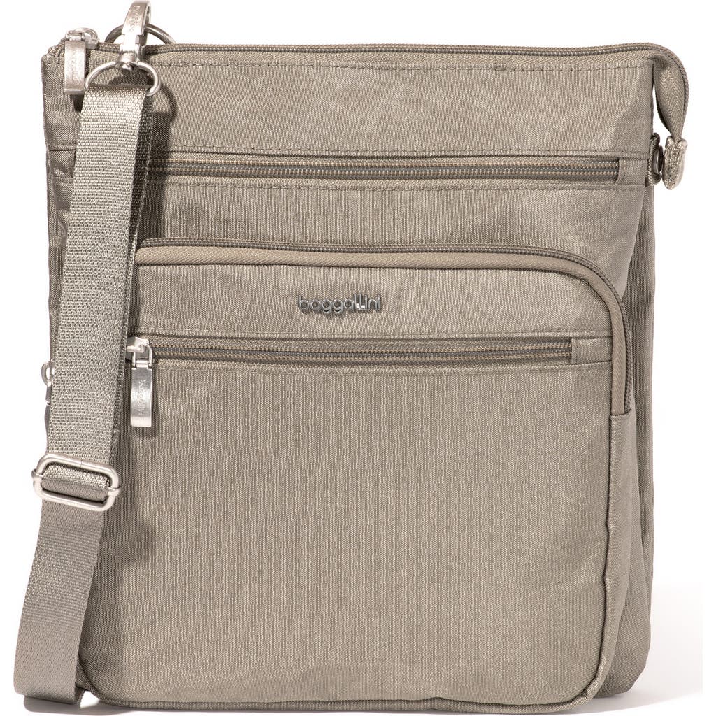 Baggallini Out And About Crossbody Bag In Sterling Shimmer