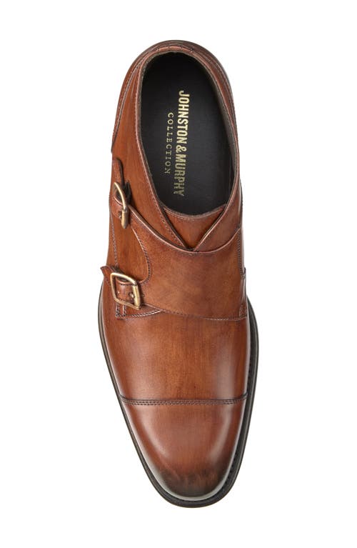 Shop Johnston & Murphy Ellsworth Double Monk Strap Loafer In Brown Hand-stained It Calfskin