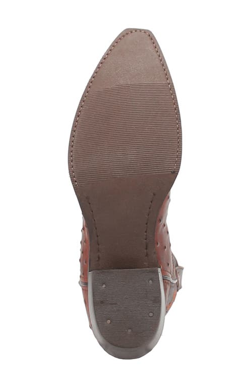 Dingo Outlaw Ostrich Embossed Cowboy Boot In Cognac