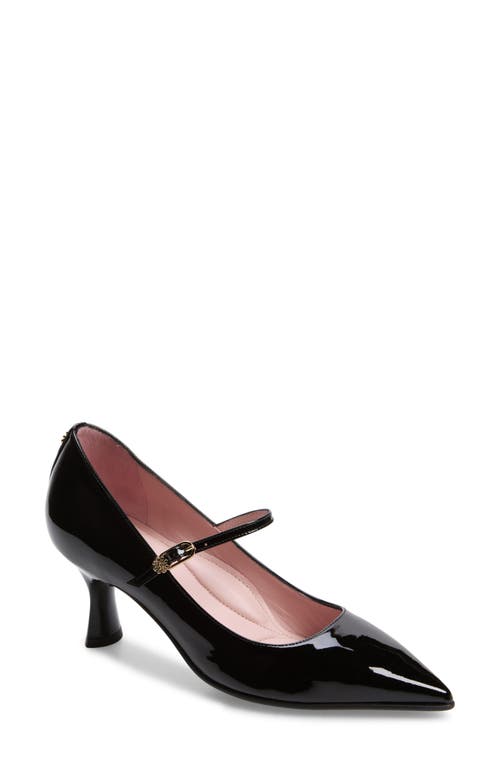 Naot Penny Pointed Toe Pump in Blackc Classic Patent 