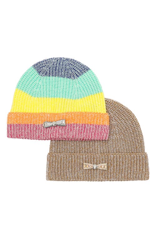 KURT GEIGER KURT GEIGER LONDON 2-PACK MICRO BOW CUFF BEANIE 