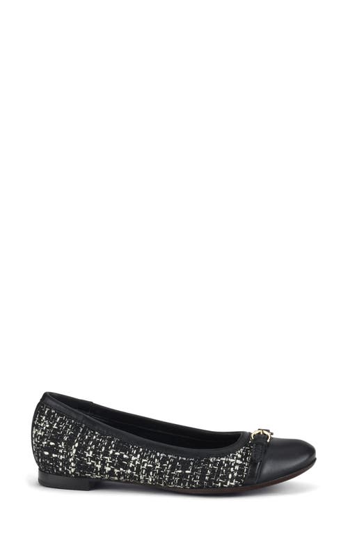 Shop Agl Attilio Giusti Leombruni Agl Mae Cap Toe Tweed Ballet Flat In Nero-nero-nero-nero