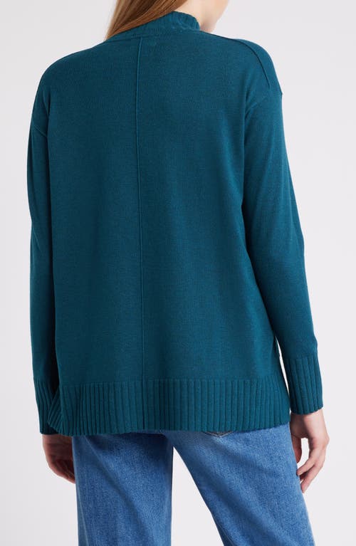 Shop Caslonr Caslon(r) Mock Neck Tunic Sweater In Teal Coral