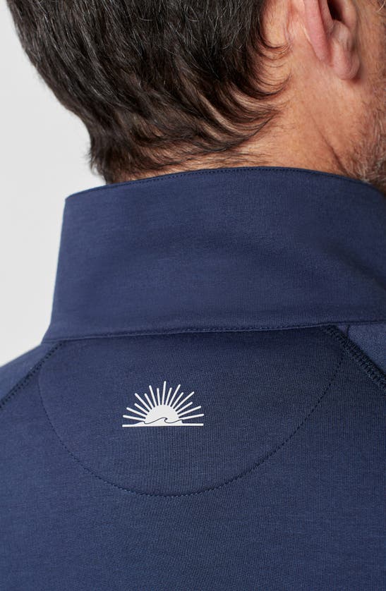Faherty Movement Stretch Half Zip Pullover In Blue Nights