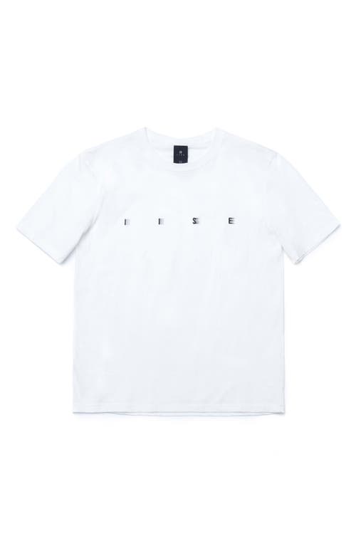 IISE Smudge Cotton Logo Graphic T-Shirt in White