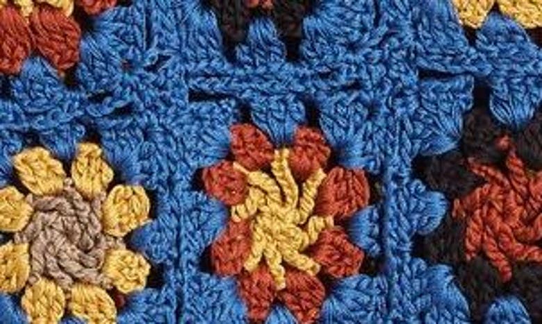 Shop Corridor Hand Crochet Pima Cotton Cardigan In Indigo