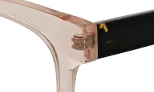 Oscar De La Renta 49mm Square Optical Glasses In Crystal Blush