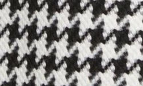 Tahari Asl Houndstooth Colorblock Blazer In Black Ivory