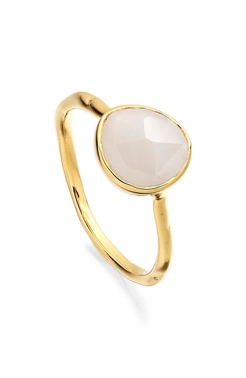 Monica Vinader Siren Semiprecious Stone Stacking Ring in Gold/Moonstone at Nordstrom, Size 5.5