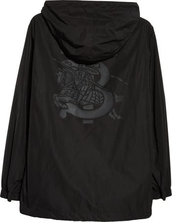 Nylon Monogram Windbreaker Jacket Black