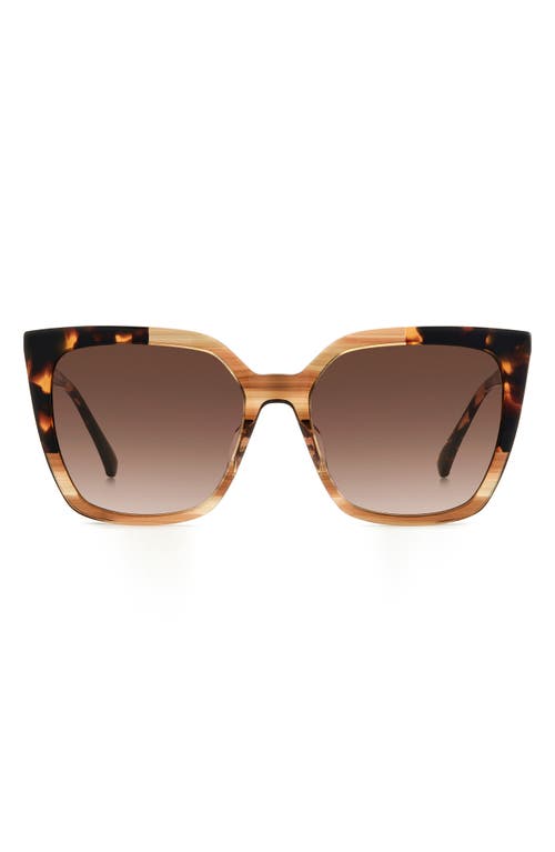 Kate Spade New York marlowe 55mm gradient square sunglasses in Horn Beige/Brown Gradient at Nordstrom