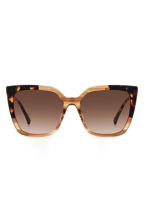 Shop Kate Spade New York Marlowe 55mm Gradient Square Sunglasses In Horn Beige/brown Gradient