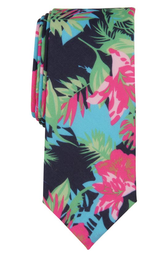 Shop Original Penguin Shoplay Floral Tie In Dark Charcoal