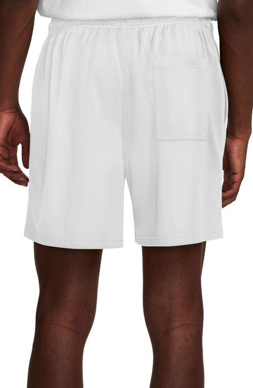 Shop Nike Club Flow Mesh Athletic Shorts In White/black