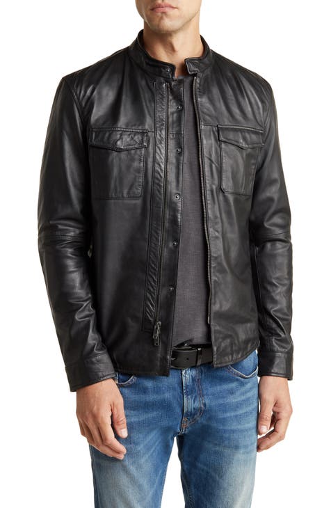 John Varvatos Leather Suede Moto Jackets for Men Nordstrom Rack