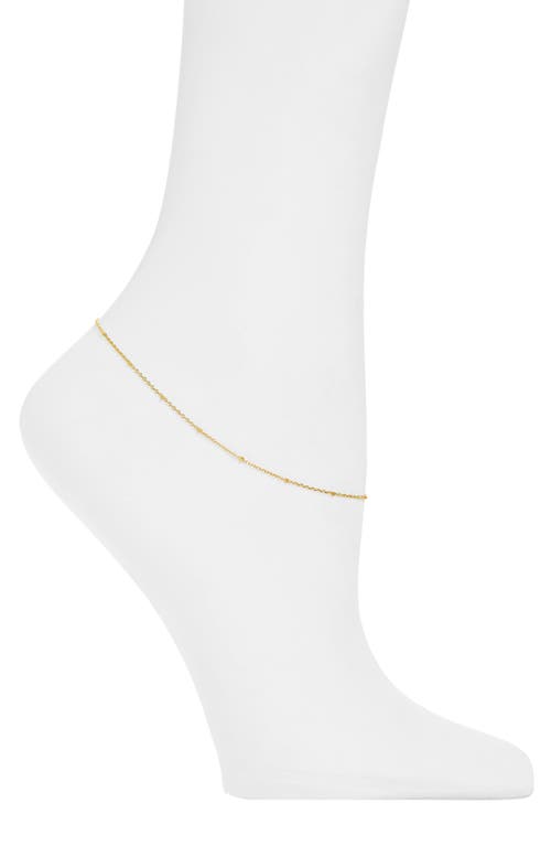 Bony Levy 14K Gold Chain Anklet in 14K Yellow Gold at Nordstrom, Size 10