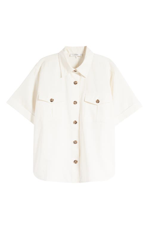 Frame Pocket Utility Shirt In Cream