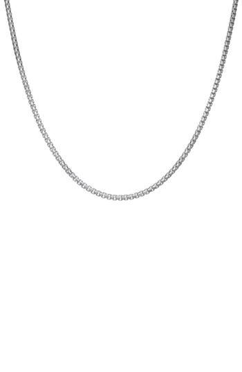 Shop Fzn Box Chain Necklace In Silver