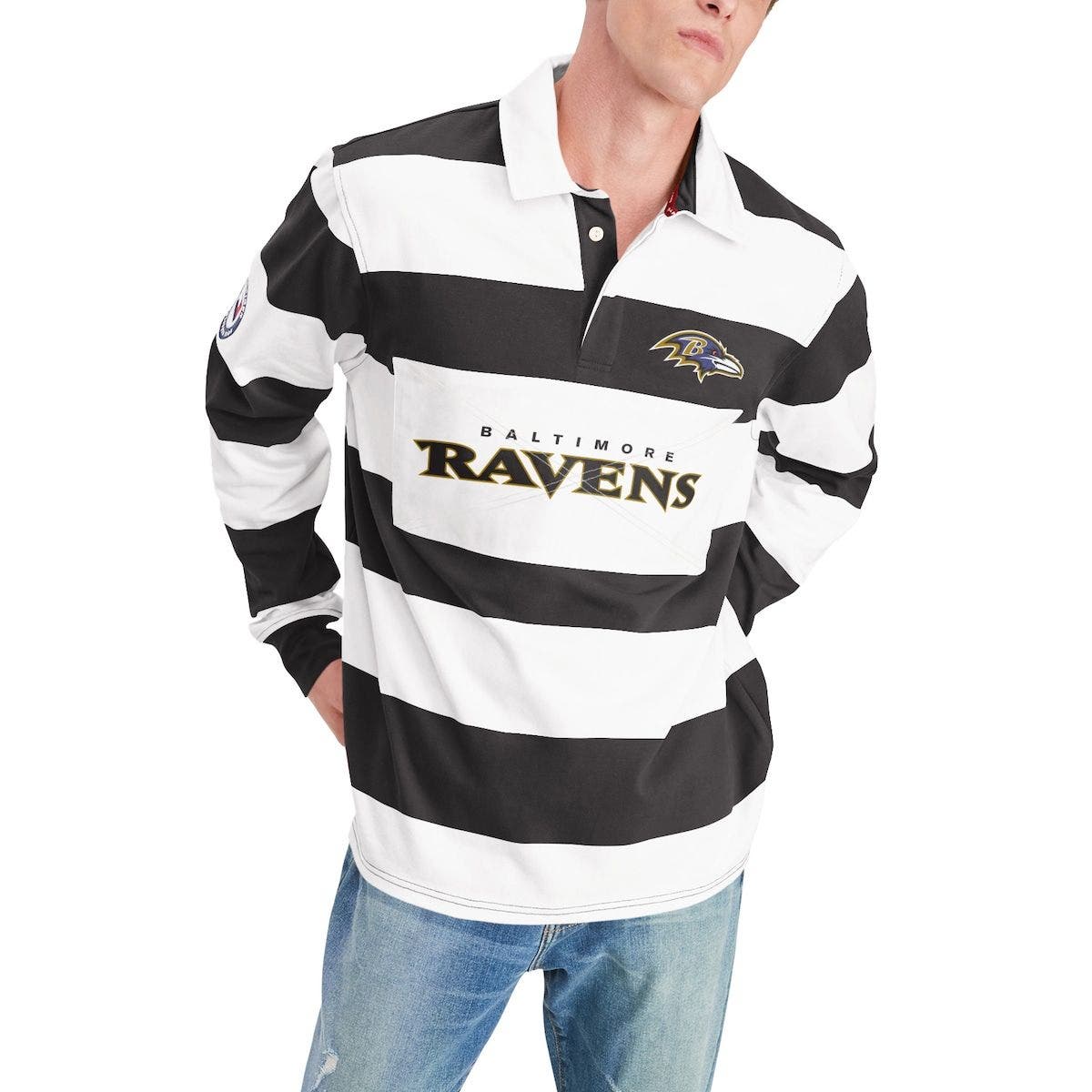 ravens long sleeve polo