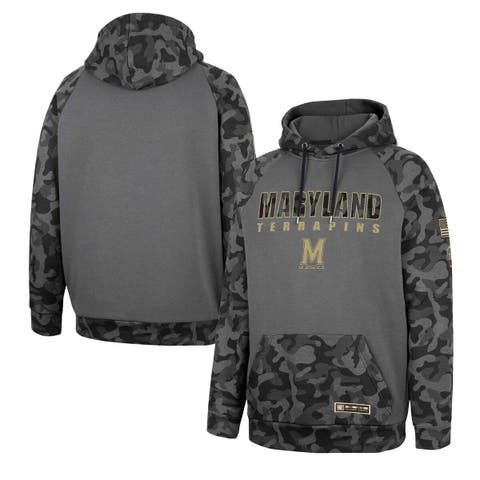 Louisville Cardinals Colosseum Youth OHT Military Appreciation Digital Camo  Raglan Pullover Hoodie - Charcoal