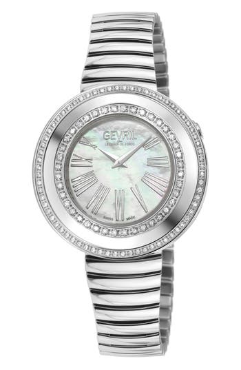GEVRIL GEVRIL GANDRIA DIAMOND BRACELET WATCH, 36MM