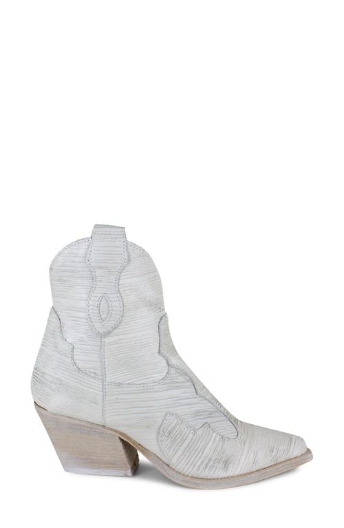 Zigi Yuliana Western Boot In Off White Leather