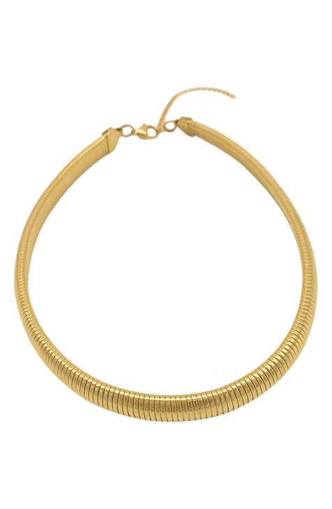 14K Yellow Gold Plated Brass Omega Chain