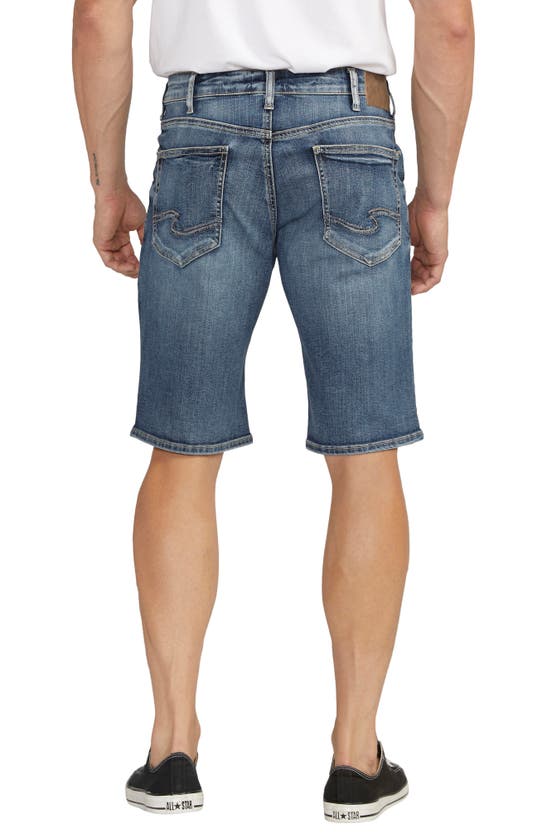 Shop Silver Jeans Co. Zac Relaxed Fit Denim Shorts In Indigo