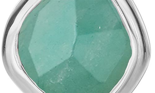 Monica Vinader Siren Mini Nugget Drop Earrings In Silver/amazonite