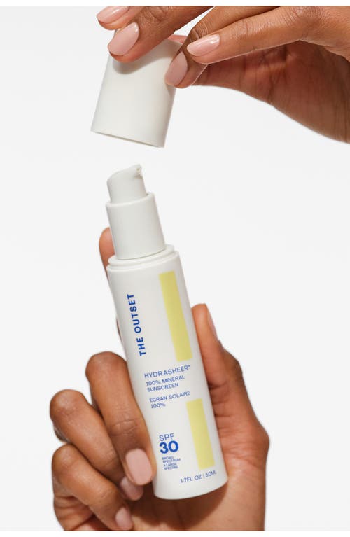 The Outset Hydrasheer 100% Mineral Sunscreen With Snow Mushroom