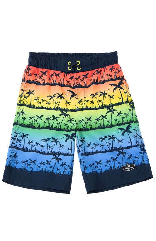 Rokka&rolla Kid's Swim Trunks With Mesh Lining And Upf 50+ Protection In Island Paradise