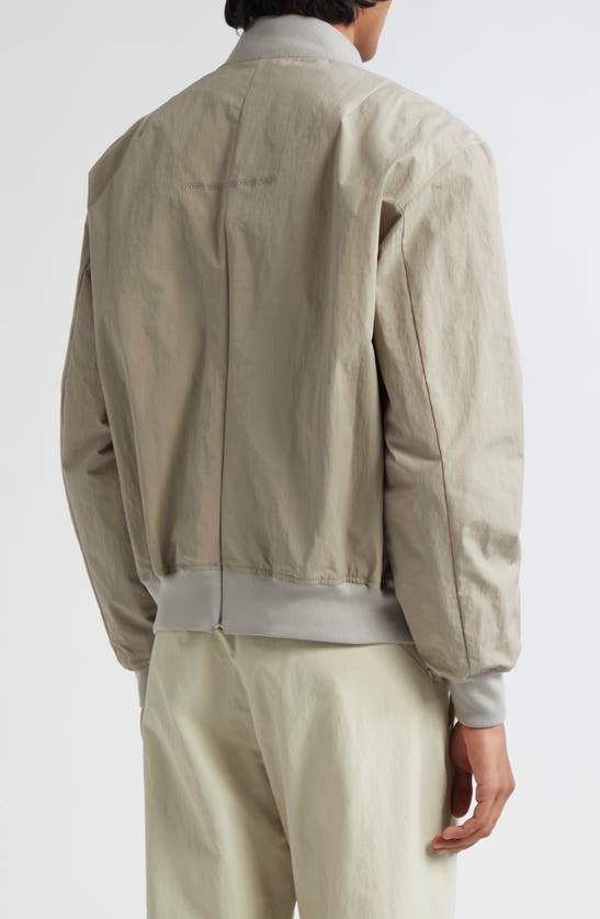 Shop Post Archive Faction 6.0 Nylon Bomber Jacket Right In Warm Grey