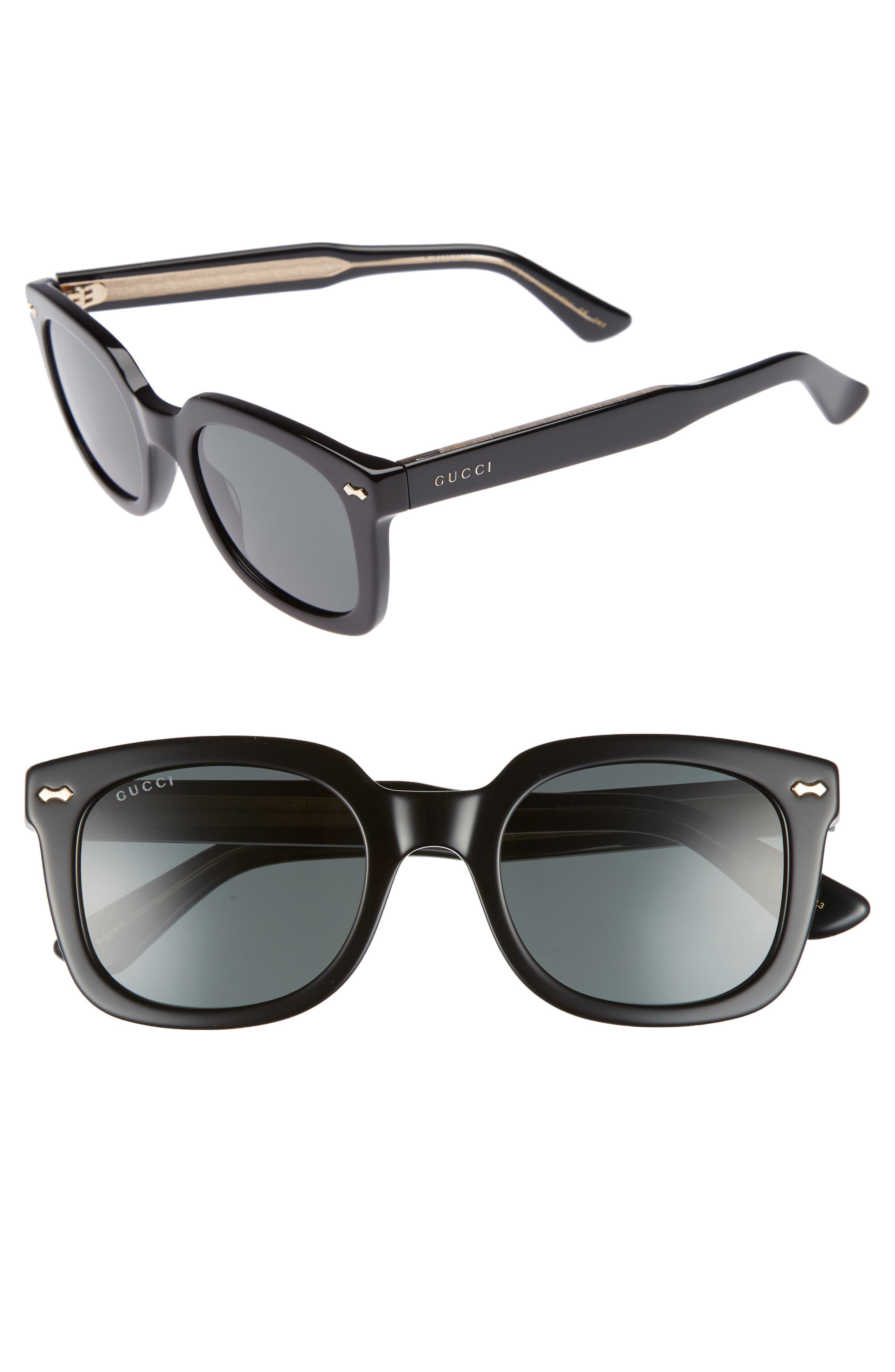 gucci 50mm square sunglasses