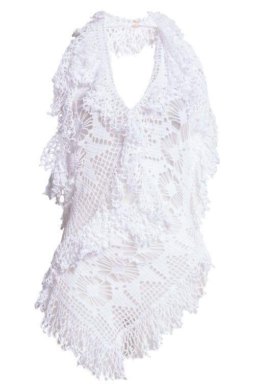Shop Diotima Drift Cotton Crochet Halter Top In White
