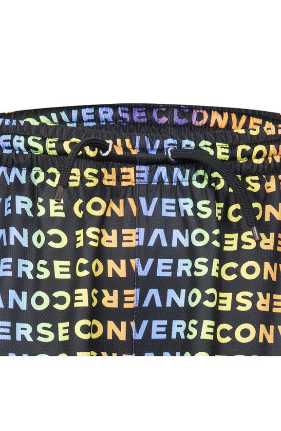 Shop Converse Kids' Graphic Logo Shorts In Black Multi