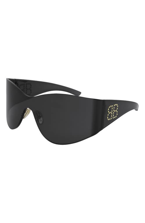 Balenciaga 99mm Shield Sunglasses in Solid Grey/Grey 