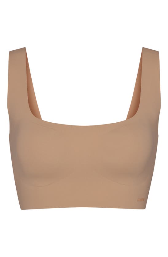 Skims Naked Wireless Scoop Longline Bra In Clay | ModeSens