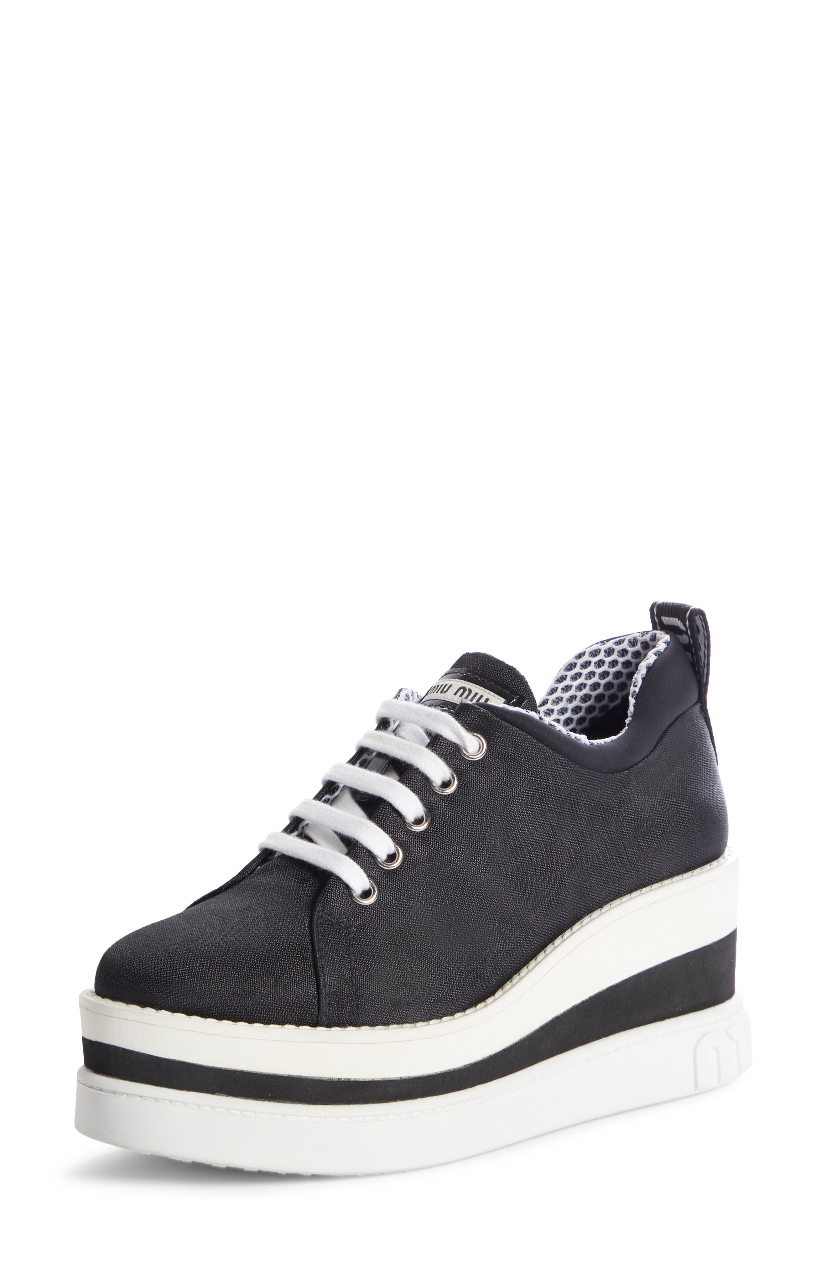 Miu Miu Platform Wedge Sneaker (Women) Nordstrom