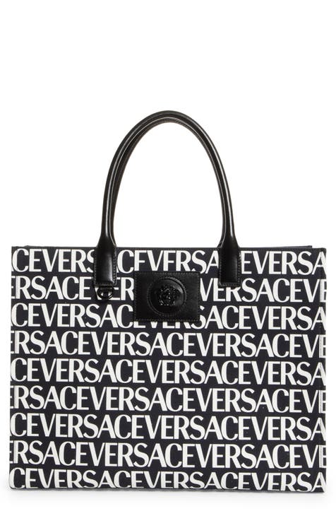 Versace Women's All-Over Logo-Print Tote Bag