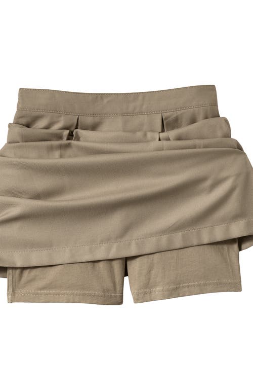 Lands' End School Uniform Solid Pleated Skort Top Of Knee In Khaki