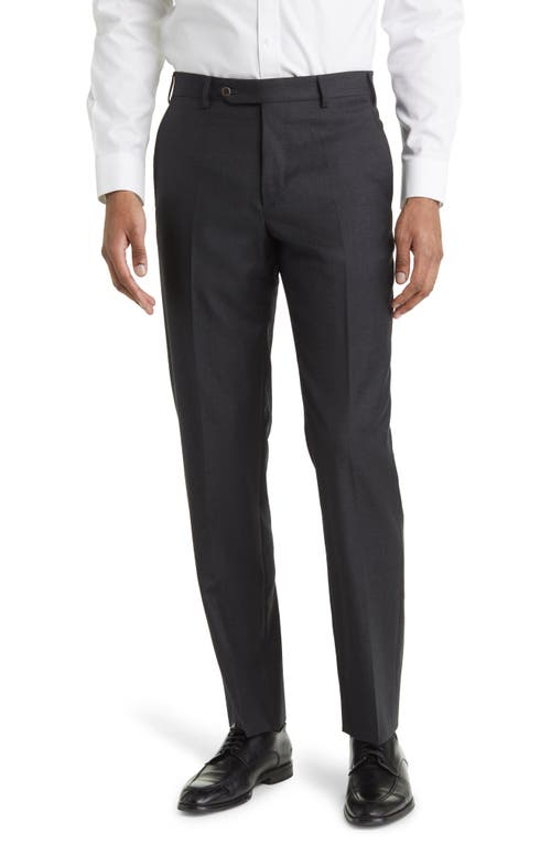 Zanella Devon Wool Straight Leg Pants in Dark Grey 