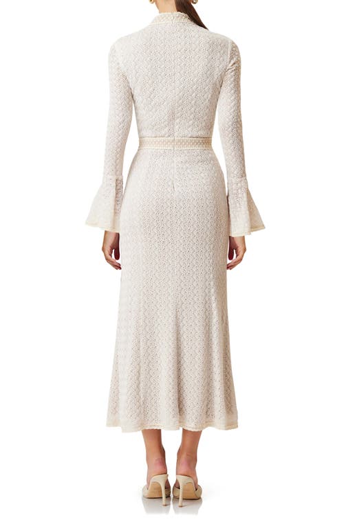 Shop Elliatt Bella Long Sleeve Textured Knit Dress In Ivory