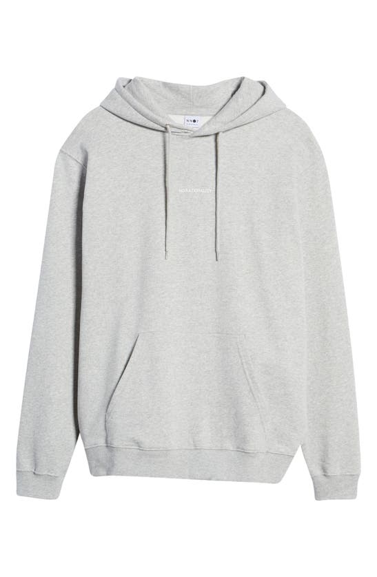 Nn07 Barrow 3385 Slim Fit Hoodie In Light Grey Melange