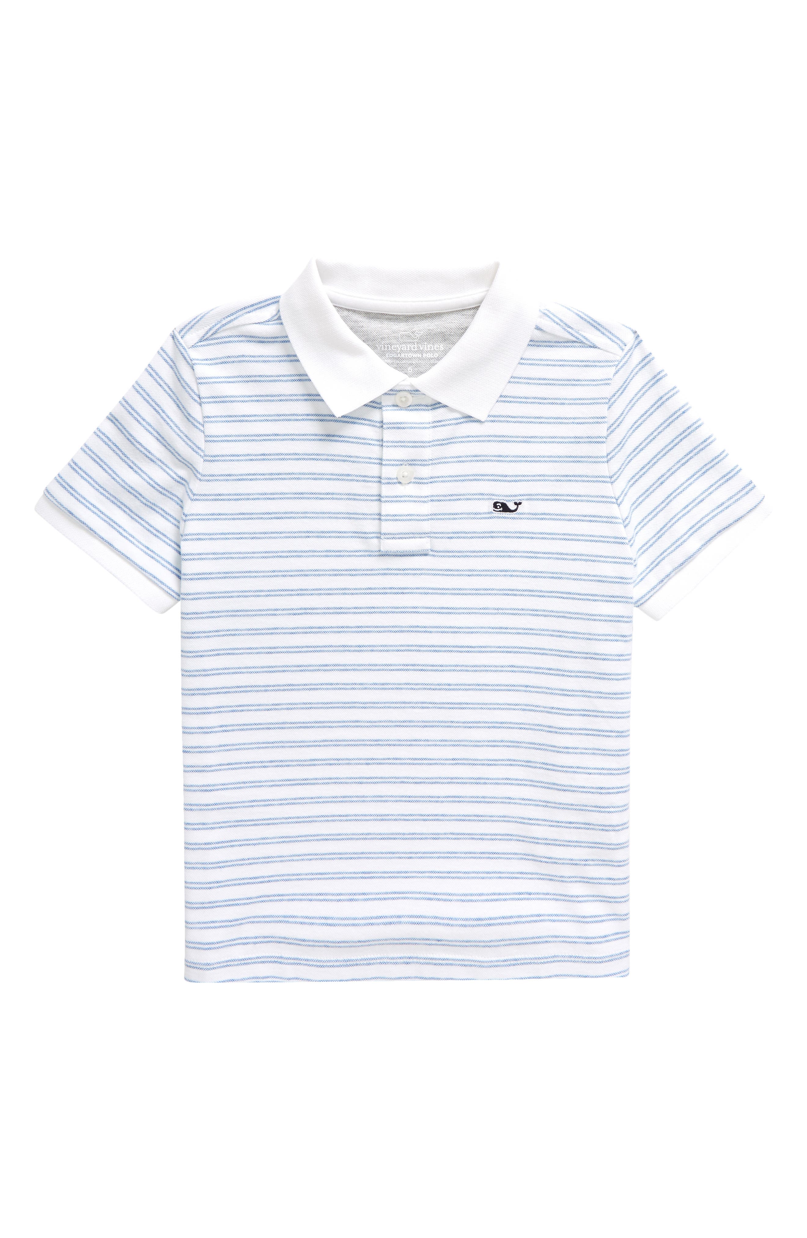 Vineyard Vines Boys' Bradley Stripe Sankaty Polo (Crimson) (Size: 7)