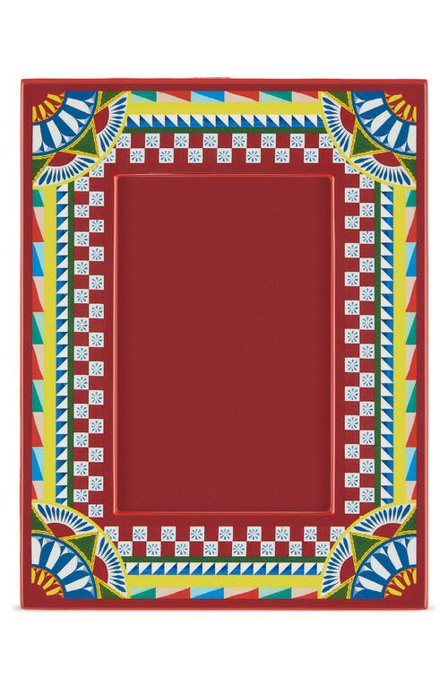 Dolce & Gabbana Dolce&gabbana Lacquered Wood 5 X 7-inch Picture Frame In Misce/carr