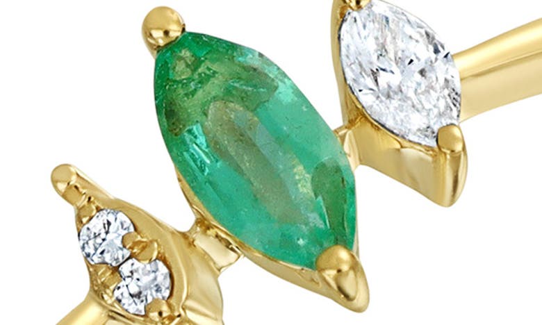 Shop Bony Levy El Mar 18k Gold Diamond & Emerald Stacking Ring In 18k Yellow Gold