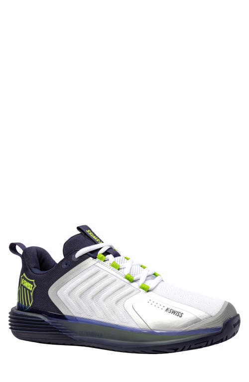 Ultrashot 3 Tennis Shoe in White/navy