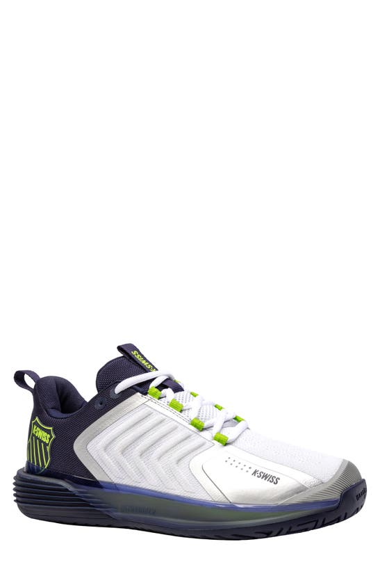 K-swiss Ultrashot 3 Tennis Shoe In White/navy