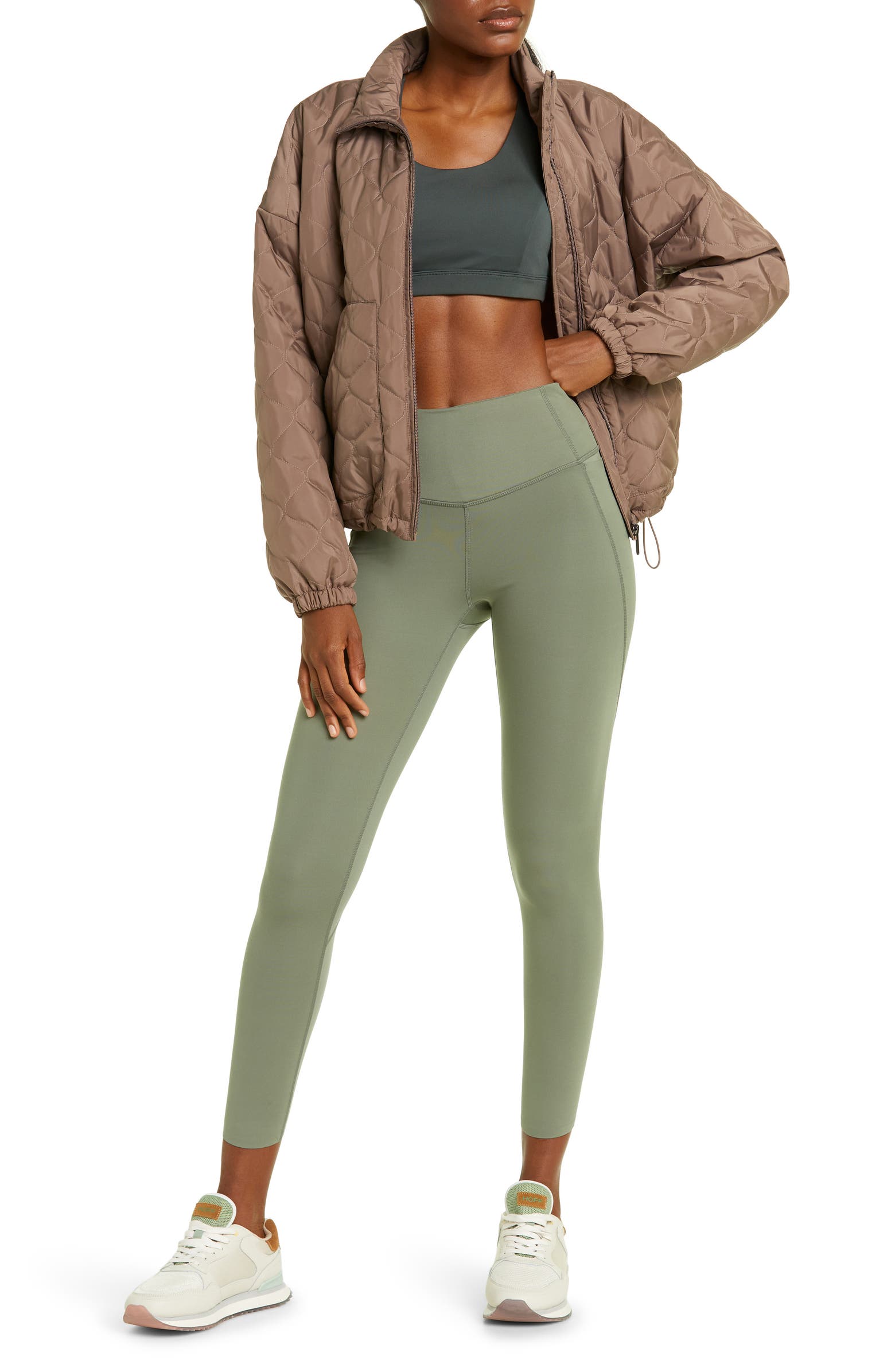 Sage green leggings like Gymshark from Zella