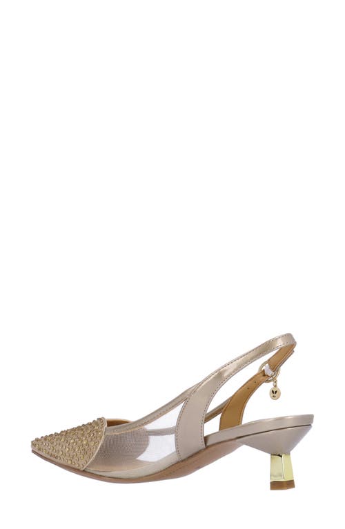 J. Reneé Gwyn Slingback Pointed Toe Pump In Beige